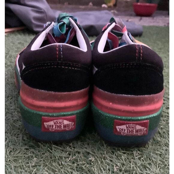 Vans Old Skool Stacked Glitter Colorful Sneaker Gym Shoes M 6.5 W 8 - Picture 7 of 10